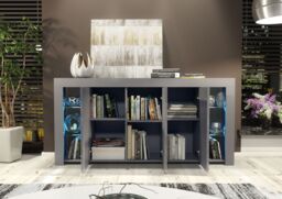 Creative Furniture Eden Sideboard 164cm - A Sophisticated & Spacious Cabinet with Gloss Doors & LED Lights in Dark Grey - thumbnail 4