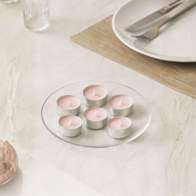 Marco Paul 10 Pack Rose Scented Candle Tealights in Baby Pink - image 1