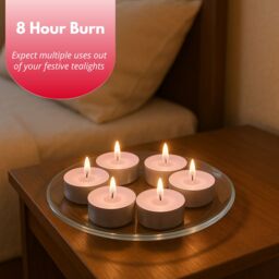 Marco Paul 10 Pack Rose Scented Candle Tealights in Baby Pink - thumbnail 5