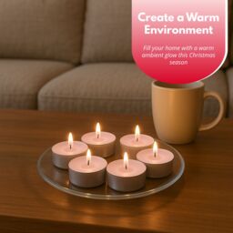 Marco Paul 10 Pack Rose Scented Candle Tealights in Baby Pink - thumbnail 7