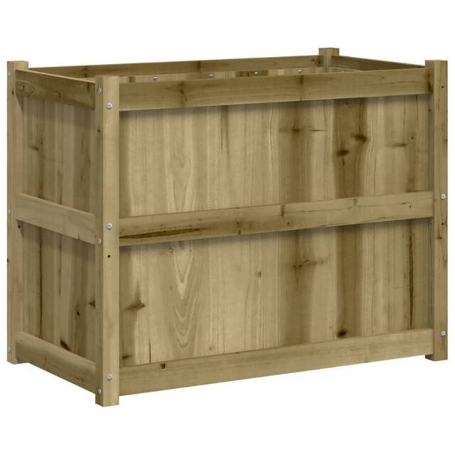 Berkfield Home Garden Planter 90x50x70 cm Impregnated Wood Pine in Brown - Size: 90 x 50 x 70 cm - image 1