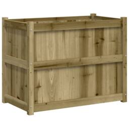 Berkfield Home Garden Planter 90x50x70 cm Impregnated Wood Pine in Brown - Size: 90 x 50 x 70 cm