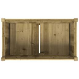 Berkfield Home Garden Planter 90x50x70 cm Impregnated Wood Pine in Brown - Size: 90 x 50 x 70 cm - thumbnail 8