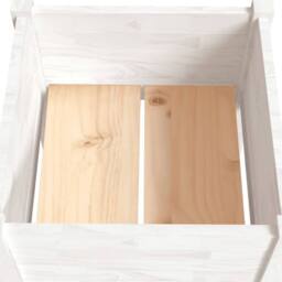 Berkfield Home Garden Planters 2 pcs White 50x50x70 cm Solid Pinewood - Size: 50 x 50 x 70 cm - thumbnail 6