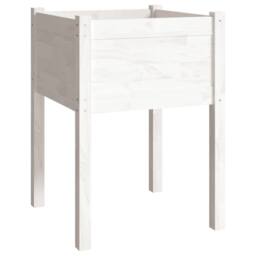 Berkfield Home Garden Planters 2 pcs White 50x50x70 cm Solid Pinewood - Size: 50 x 50 x 70 cm - thumbnail 4