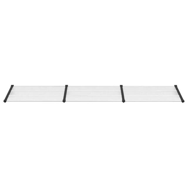 Berkfield Home Durable Door Canopy Black & Transparent 358.5x90 cm Polycarbonate in Clear - image 1