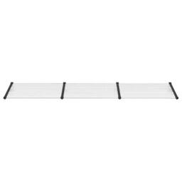 Berkfield Home Durable Door Canopy Black & Transparent 358.5x90 cm Polycarbonate in Clear