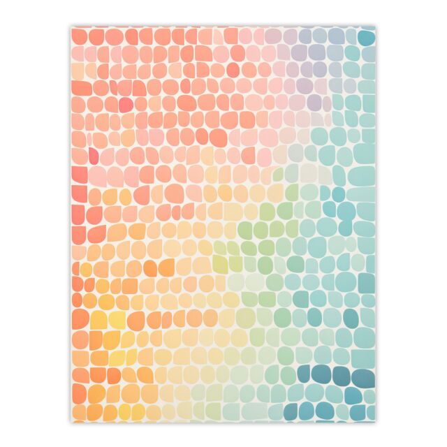 "Artery8 Sunset On Sea Gradient Pastel Abstract Artwork Geometric Minimalist Unframed Wall Art Print Poster Home Decor Premium - Size: W12"" x H16""" - image 1