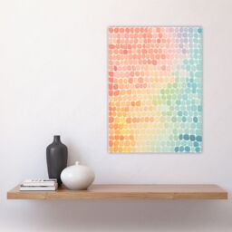 "Artery8 Sunset On Sea Gradient Pastel Abstract Artwork Geometric Minimalist Unframed Wall Art Print Poster Home Decor Premium - Size: W12"" x H16""" - thumbnail 4