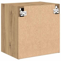 Berkfield Home Garage Wall Cabinets 2 pcs Artisan Oak Engineered Wood in Brown - thumbnail 6