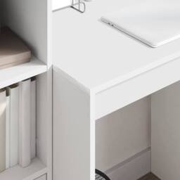 Berkfield Home Writing Desk White Engineered Wood 70 x 50 x 76 cm Writing Desk - thumbnail 4