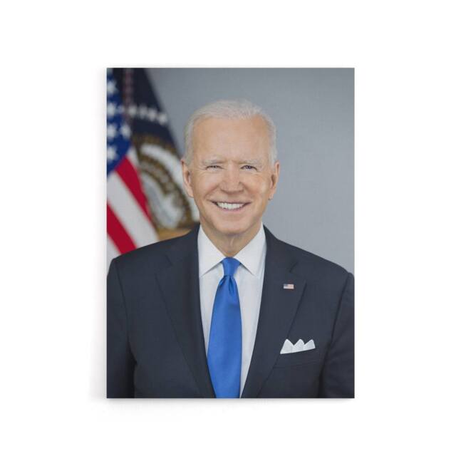 "Artery8 US President Joe Biden United States Canvas Wall Art Print - Size: W18"" x H24""" - image 1