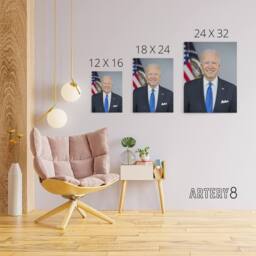 "Artery8 US President Joe Biden United States Canvas Wall Art Print - Size: W18"" x H24""" - thumbnail 4