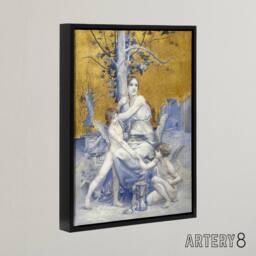 "Artery8 Luc Olivier Merson Eternity The Allegory of Time Framed Canvas Art in Gold - Size: W12"" x H16""" - thumbnail 2