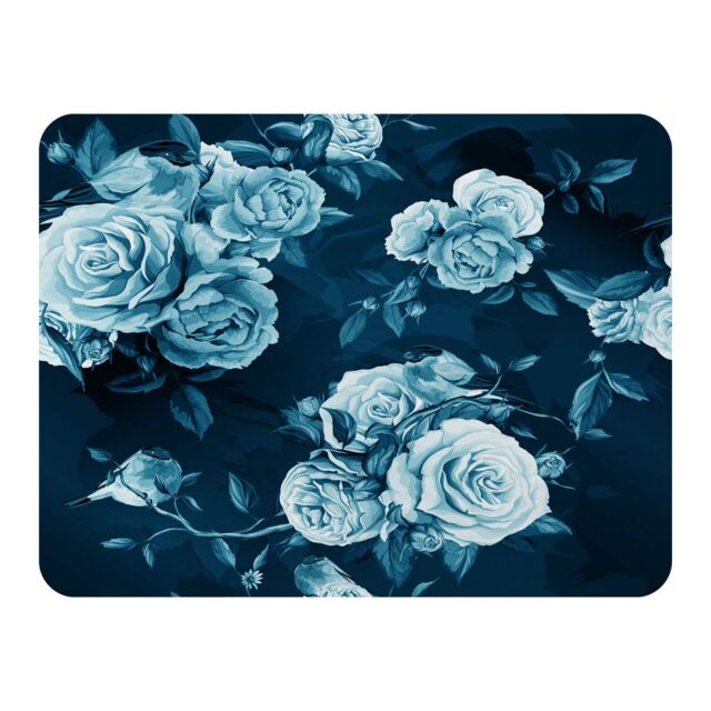 Benjamin Tate Design Winter Blue Roses Blanket in Natural - Size: 120 cm x 150 cm - image 1