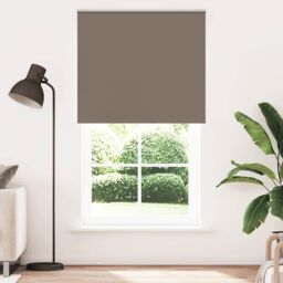 Berkfield Home Roller Blind Blackout Coffee 125x210 cm Fabric Width 121.6 cm Polyester in Brown - thumbnail 1