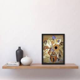 Artery8 Odilon Redon Framed Wall Art Print Etruscan Vase with Flowers in Brown - Size: A4 - thumbnail 2