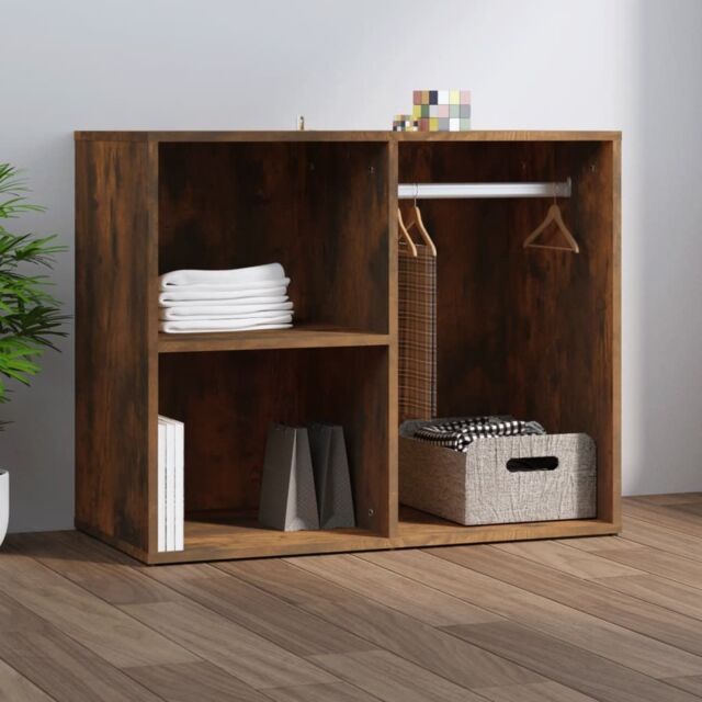 Berkfield Home Dressing Cabinet Smoked Oak 80x40x65 cm Engineered Wood in Brown - Size: 80 x 40 x 65 cm - image 1