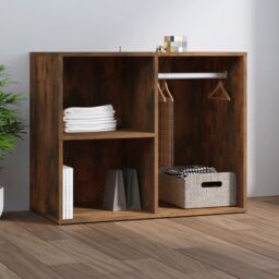Berkfield Home Dressing Cabinet Smoked Oak 80x40x65 cm Engineered Wood in Brown - Size: 80 x 40 x 65 cm - thumbnail 1