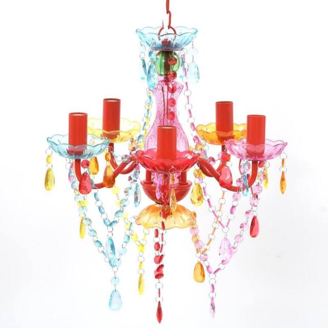 Berkfield Home Crystal Light 5 Bulbs Multicolour - image 1
