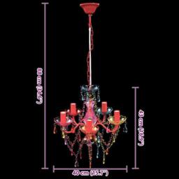 Berkfield Home Crystal Light 5 Bulbs Multicolour - thumbnail 9