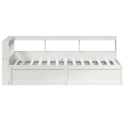 Berkfield Home Bookcase Bed without Mattress White 75x190cm Solid Wood Pine - Size: 75x190 cm - thumbnail 6