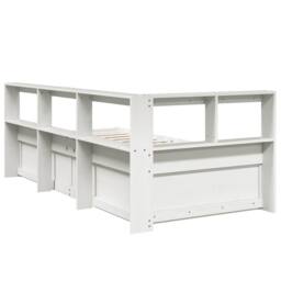 Berkfield Home Bookcase Bed without Mattress White 75x190cm Solid Wood Pine - Size: 75x190 cm - thumbnail 7