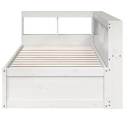 Berkfield Home Bookcase Bed without Mattress White 75x190cm Solid Wood Pine - Size: 75x190 cm - thumbnail 5