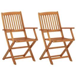 Berkfield Home 3 Piece Folding Garden Dining Set Solid Acacia Wood in Brown - thumbnail 7