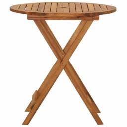 Berkfield Home 3 Piece Folding Garden Dining Set Solid Acacia Wood in Brown - thumbnail 3
