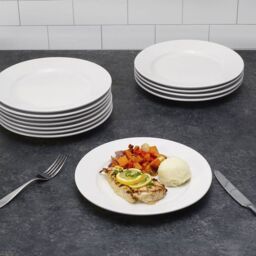 Glim & Glam Dinner Set 18 Piece Porcelain Dinnerware in White - thumbnail 3