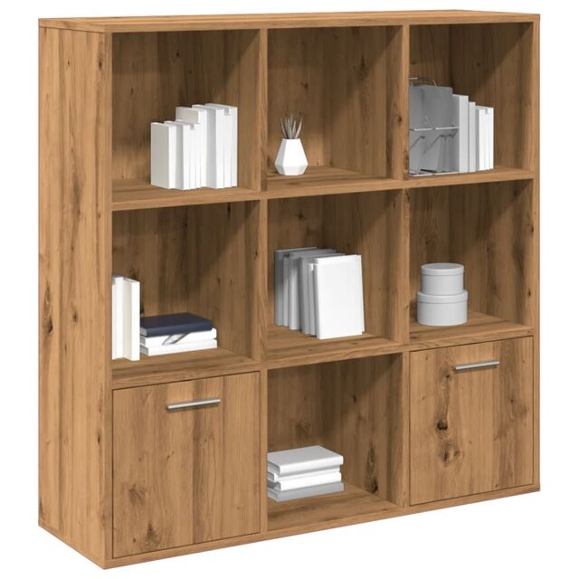 Berkfield Home Book Cabinet Artisan Oak 98x29x97.5 cm Engineered Wood in Brown - image 1