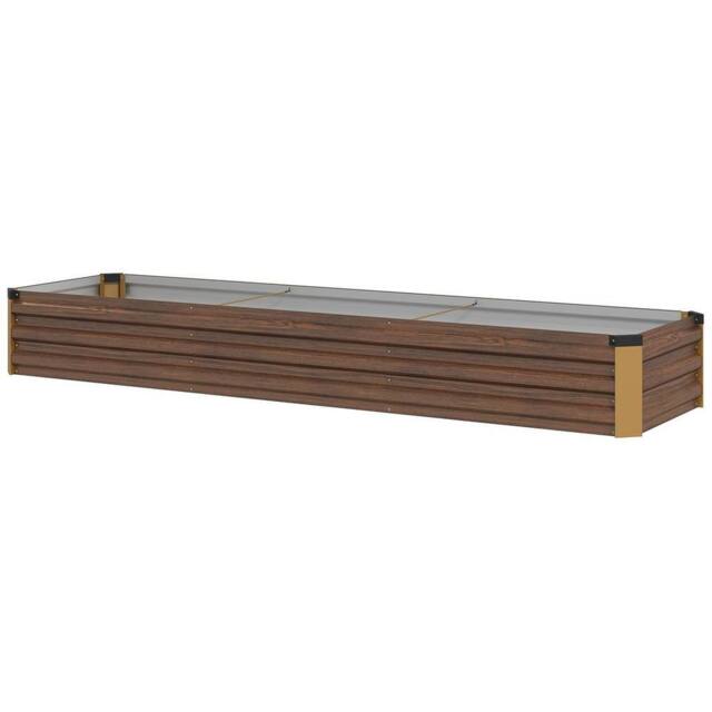 KORVIXA Dark brown Galvanised Raised Garden Bed - Size: 1.25kg - image 1