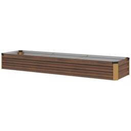 KORVIXA Dark brown Galvanised Raised Garden Bed - Size: 1.25kg - thumbnail 1