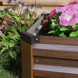 KORVIXA Dark brown Galvanised Raised Garden Bed - Size: 1.25kg - thumbnail 4