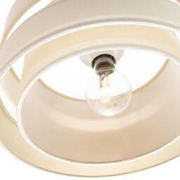 Happy Homewares Contemporary Linen Fabric Triple Tier Ceiling Pendant Light Shade in Cream - Size: 10 inches - thumbnail 4