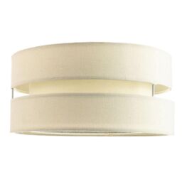 Happy Homewares Contemporary Linen Fabric Triple Tier Ceiling Pendant Light Shade in Cream - Size: 10 inches - thumbnail 5