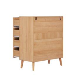 FURNITURE ONE Rattan Chest of 5 Drawers, 3+2 Drawers Storage Cabinet in Natural - Size: 1 Pack - thumbnail 6