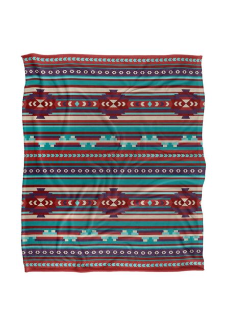 JQ Licensing James Piazza Southwest Turquoise Pattern Silky Touch Super Soft Throw Blanket 152 X 127 cm in White - image 1