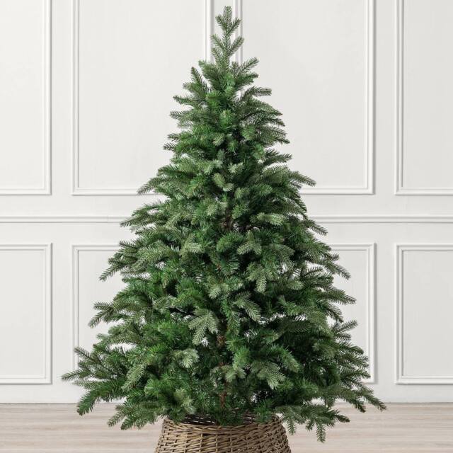 Christow Artificial Christmas Tree Realistic Fraser Fir with Stand 5ft to 8ft in Green - image 1