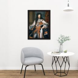 "Artery8 Wall Art Print Wissing Portrait King William III England Orange Painting Large Framed Wall Décor Art in Black - Size: W18"" x H24""" - thumbnail 2