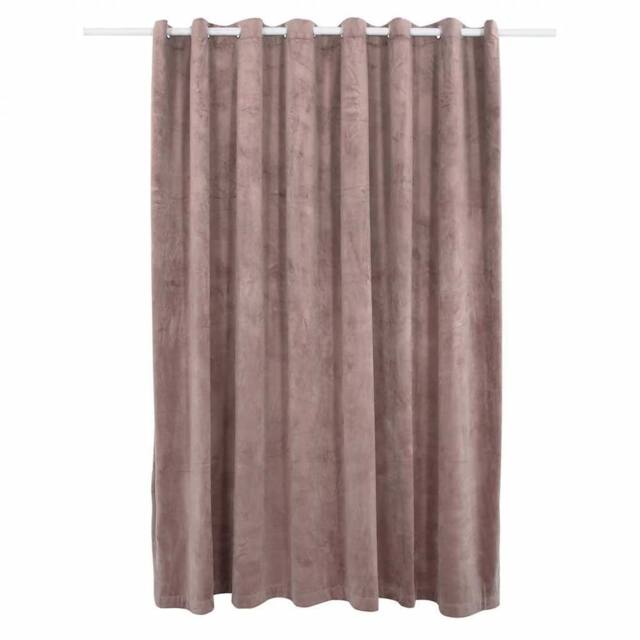 Berkfield Home Blackout Curtain with Metal Rings Velvet Antique Pink 290x245 cm - image 1