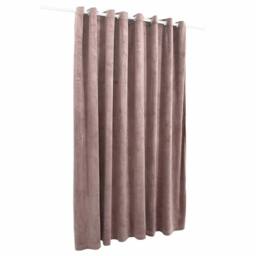 Berkfield Home Blackout Curtain with Metal Rings Velvet Antique Pink 290x245 cm - thumbnail 3