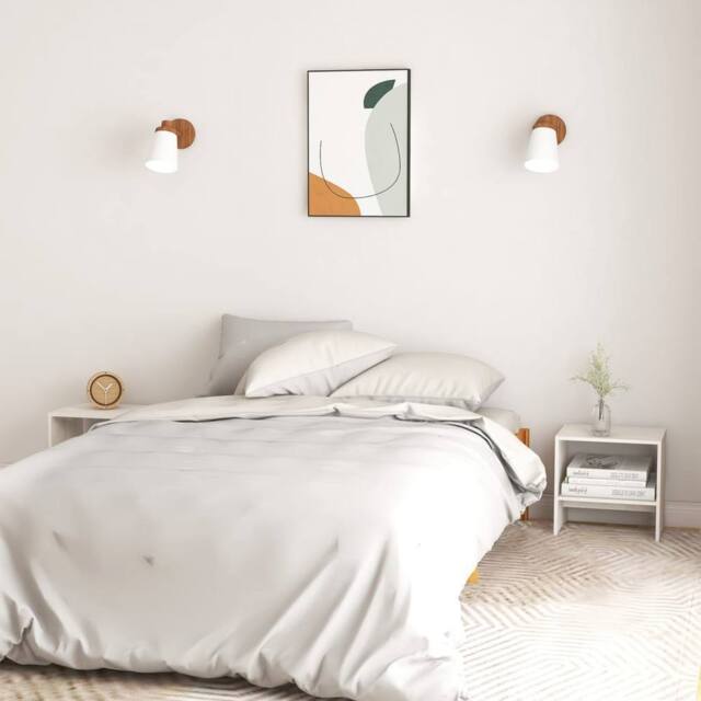 Berkfield Home Beautiful Bedside Cabinets 2 pcs White 40x30.5x40 cm Solid Pinewood - image 1