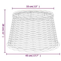 Berkfield Home Lamp Shade White √ò45x28 cm Wicker - Size: 45x28 cm - thumbnail 6