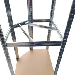 FLAVORA Galvanised Corner Storage Racking Heavy Duty in Silver - Size: 10000mm x 520mm - thumbnail 6