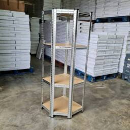 FLAVORA Galvanised Corner Storage Racking Heavy Duty in Silver - Size: 10000mm x 520mm - thumbnail 5