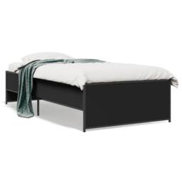 Berkfield Home Durable Bed Frame without Mattress Black 75x190 cm Small Single - thumbnail 3