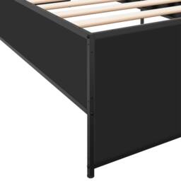 Berkfield Home Durable Bed Frame without Mattress Black 75x190 cm Small Single - thumbnail 7