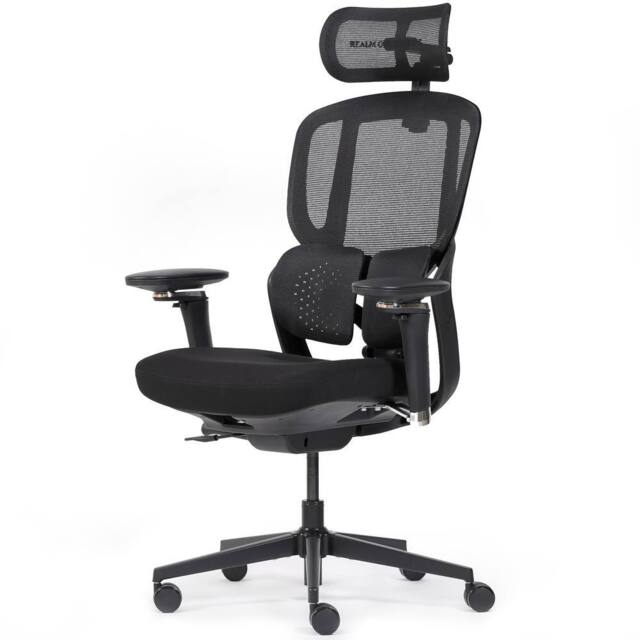 Realm of Thrones Comfortable Ergonomic Office Chair with Adjustable Features in Black - image 1